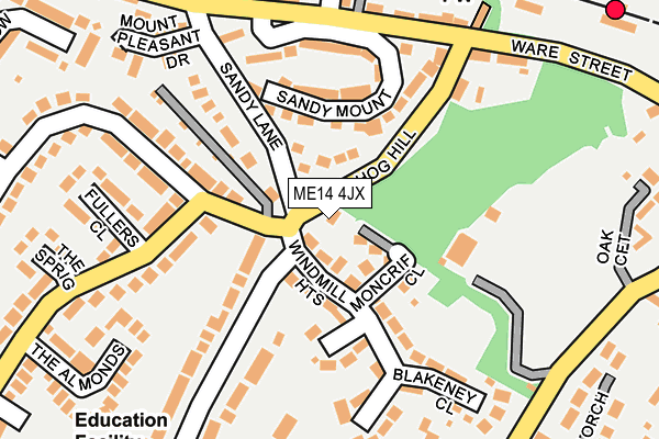 ME14 4JX map - OS OpenMap – Local (Ordnance Survey)