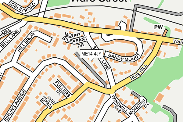 ME14 4JY map - OS OpenMap – Local (Ordnance Survey)