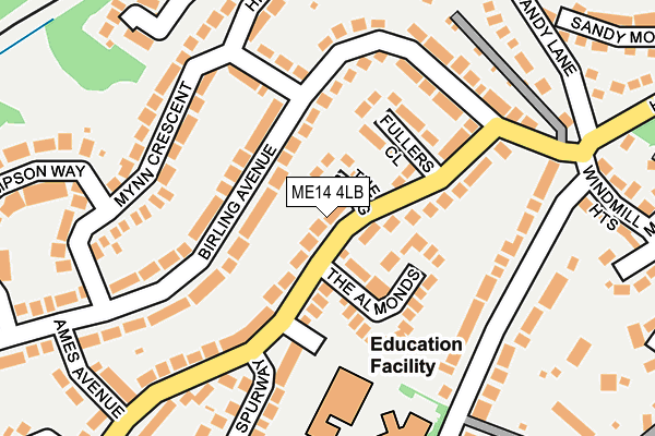 ME14 4LB map - OS OpenMap – Local (Ordnance Survey)