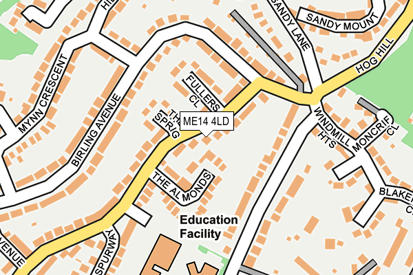 ME14 4LD map - OS OpenMap – Local (Ordnance Survey)