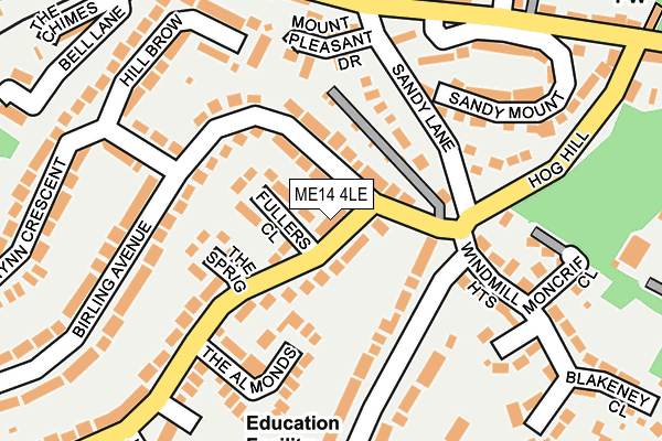ME14 4LE map - OS OpenMap – Local (Ordnance Survey)