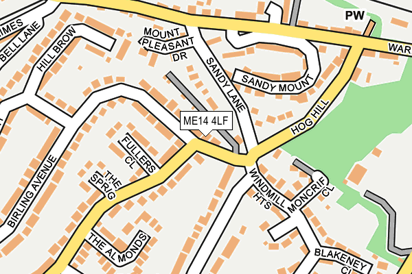 ME14 4LF map - OS OpenMap – Local (Ordnance Survey)