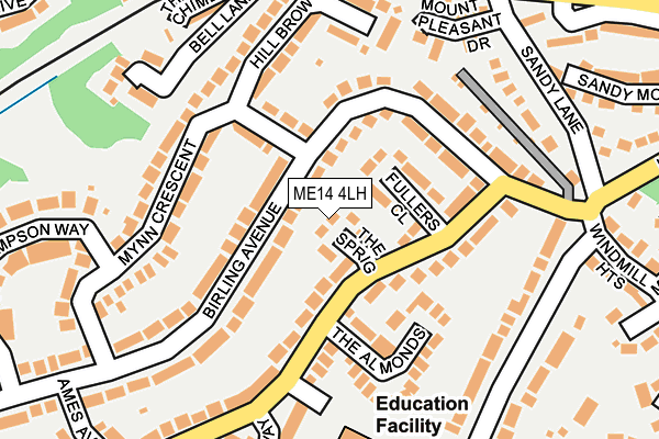 ME14 4LH map - OS OpenMap – Local (Ordnance Survey)