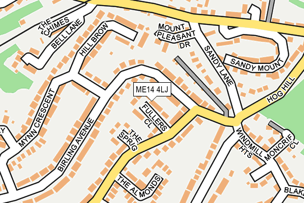 ME14 4LJ map - OS OpenMap – Local (Ordnance Survey)