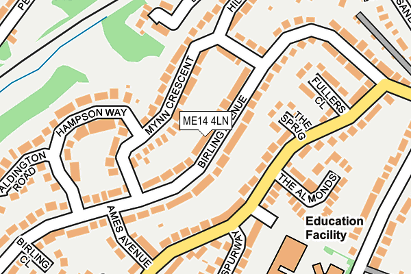 ME14 4LN map - OS OpenMap – Local (Ordnance Survey)