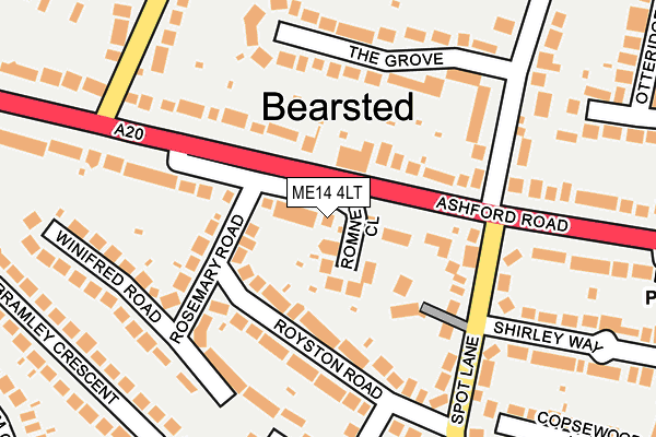 ME14 4LT map - OS OpenMap – Local (Ordnance Survey)