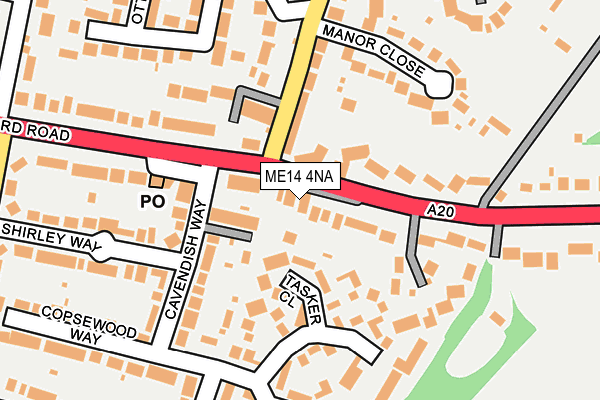 ME14 4NA map - OS OpenMap – Local (Ordnance Survey)