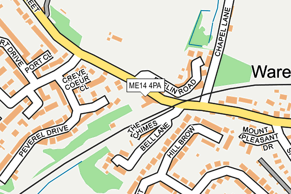 ME14 4PA map - OS OpenMap – Local (Ordnance Survey)