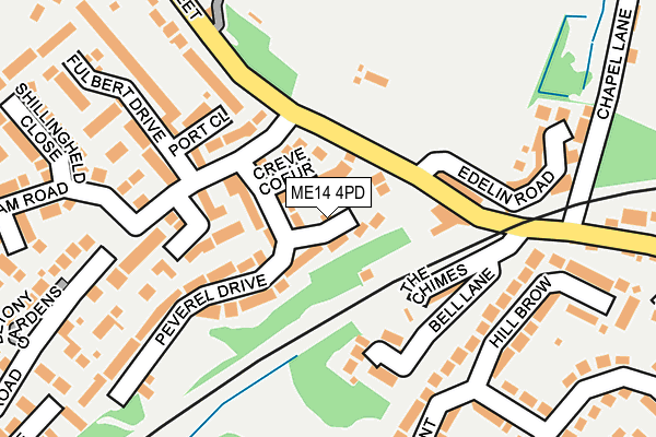 ME14 4PD map - OS OpenMap – Local (Ordnance Survey)