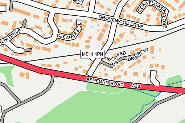 ME14 4PN map - OS OpenMap – Local (Ordnance Survey)
