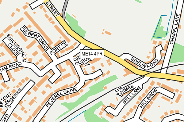 ME14 4PR map - OS OpenMap – Local (Ordnance Survey)
