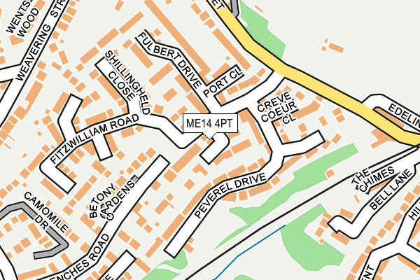 ME14 4PT map - OS OpenMap – Local (Ordnance Survey)