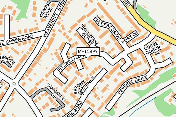 ME14 4PY map - OS OpenMap – Local (Ordnance Survey)