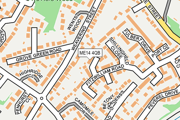 ME14 4QB map - OS OpenMap – Local (Ordnance Survey)