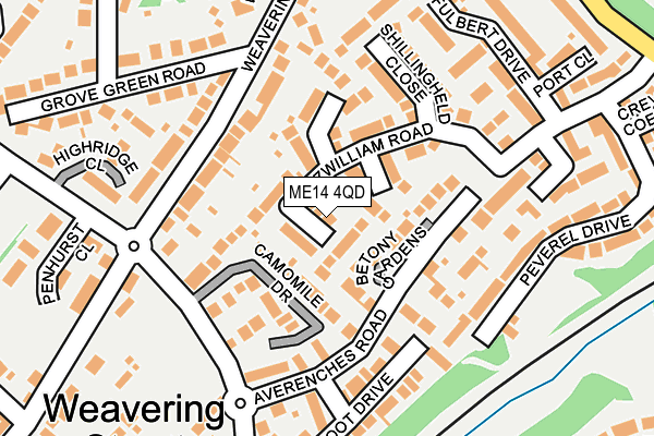 ME14 4QD map - OS OpenMap – Local (Ordnance Survey)