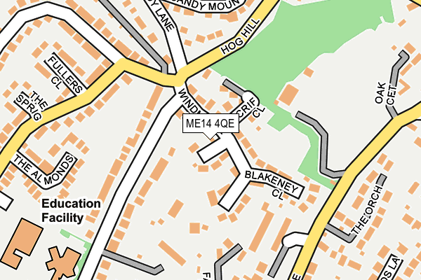 ME14 4QE map - OS OpenMap – Local (Ordnance Survey)
