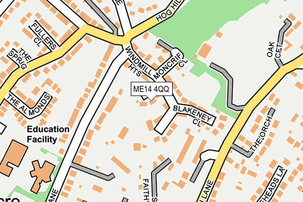 ME14 4QQ map - OS OpenMap – Local (Ordnance Survey)