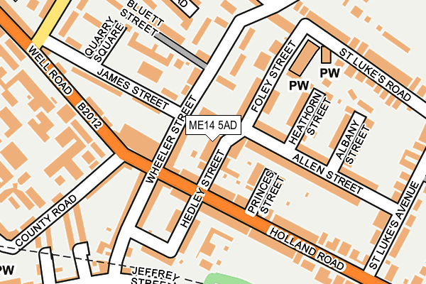 ME14 5AD map - OS OpenMap – Local (Ordnance Survey)