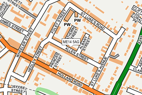 ME14 5AG map - OS OpenMap – Local (Ordnance Survey)