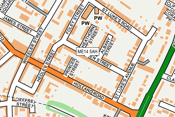 ME14 5AH map - OS OpenMap – Local (Ordnance Survey)