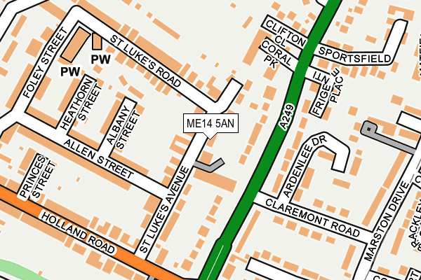 ME14 5AN map - OS OpenMap – Local (Ordnance Survey)
