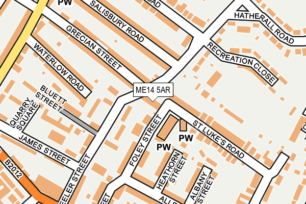 ME14 5AR map - OS OpenMap – Local (Ordnance Survey)
