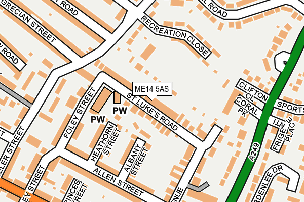 ME14 5AS map - OS OpenMap – Local (Ordnance Survey)