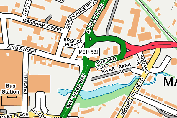 ME14 5BJ map - OS OpenMap – Local (Ordnance Survey)