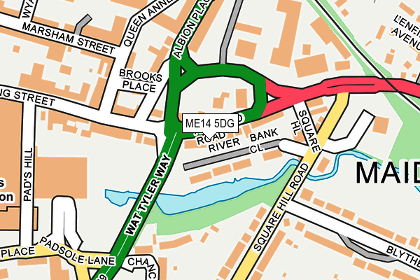 ME14 5DG map - OS OpenMap – Local (Ordnance Survey)