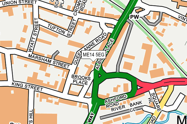 ME14 5EG map - OS OpenMap – Local (Ordnance Survey)