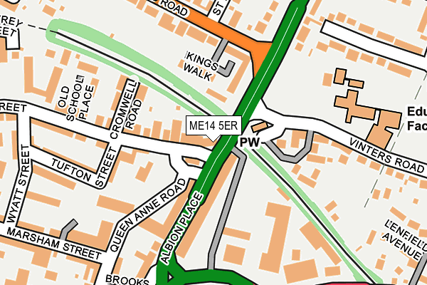 ME14 5ER map - OS OpenMap – Local (Ordnance Survey)