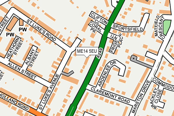 ME14 5EU map - OS OpenMap – Local (Ordnance Survey)
