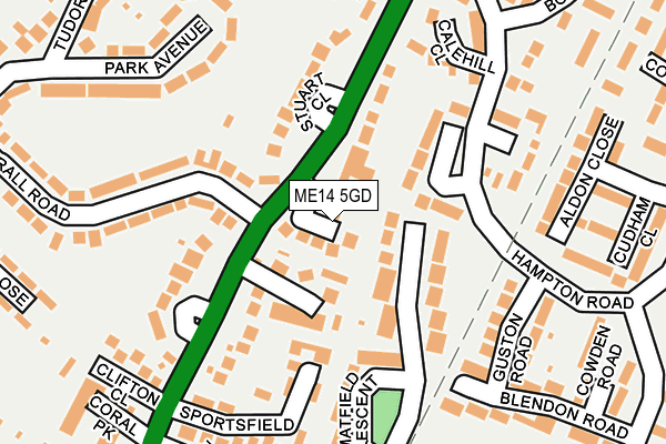ME14 5GD map - OS OpenMap – Local (Ordnance Survey)