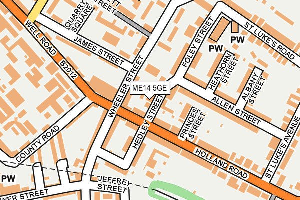 ME14 5GE map - OS OpenMap – Local (Ordnance Survey)