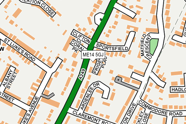 ME14 5GJ map - OS OpenMap – Local (Ordnance Survey)