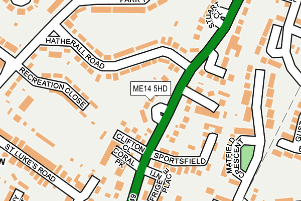 ME14 5HD map - OS OpenMap – Local (Ordnance Survey)