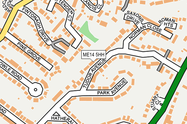 ME14 5HH map - OS OpenMap – Local (Ordnance Survey)