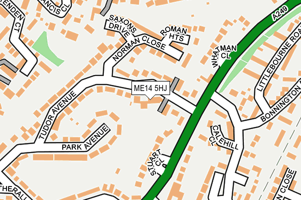 ME14 5HJ map - OS OpenMap – Local (Ordnance Survey)