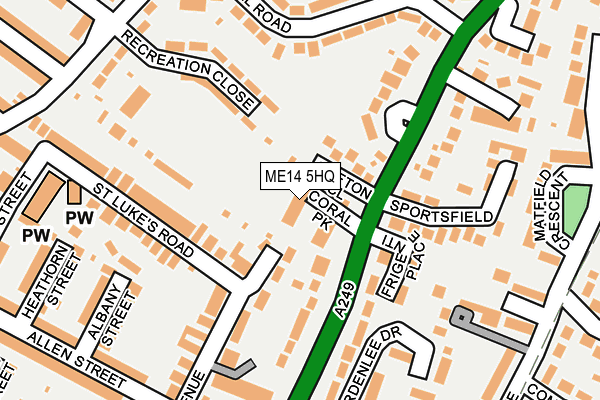 ME14 5HQ map - OS OpenMap – Local (Ordnance Survey)