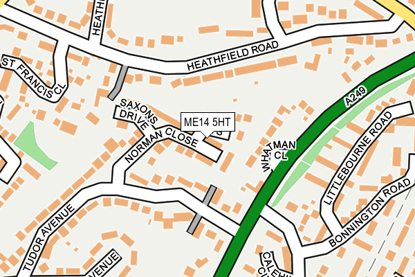 ME14 5HT map - OS OpenMap – Local (Ordnance Survey)