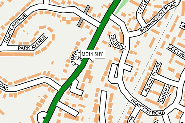 ME14 5HY map - OS OpenMap – Local (Ordnance Survey)