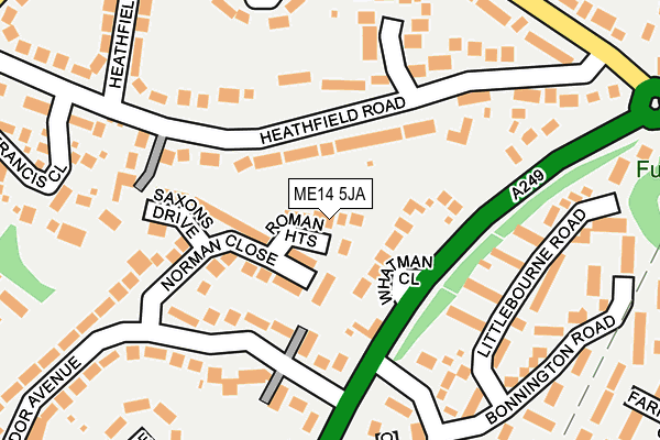 ME14 5JA map - OS OpenMap – Local (Ordnance Survey)