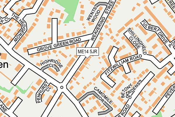 ME14 5JR map - OS OpenMap – Local (Ordnance Survey)