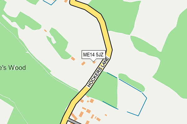 ME14 5JZ map - OS OpenMap – Local (Ordnance Survey)