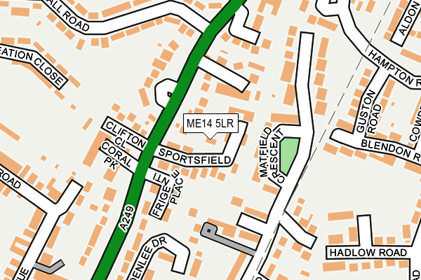 ME14 5LR map - OS OpenMap – Local (Ordnance Survey)