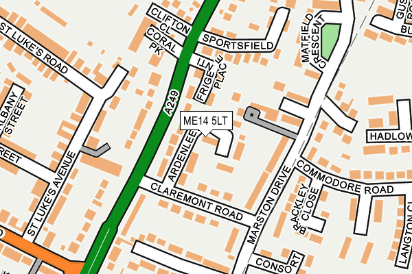 ME14 5LT map - OS OpenMap – Local (Ordnance Survey)