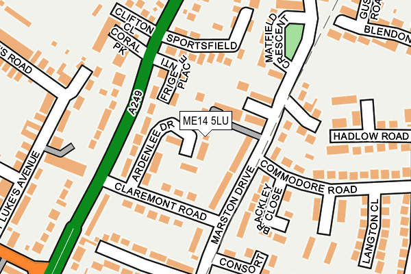 ME14 5LU map - OS OpenMap – Local (Ordnance Survey)