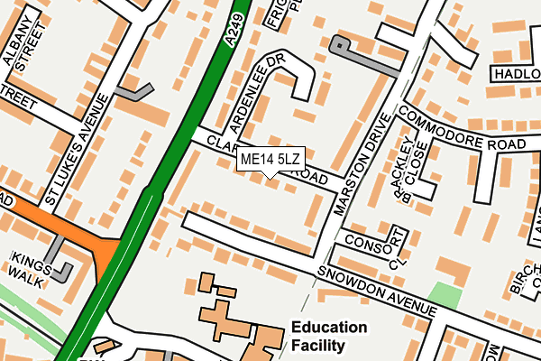 ME14 5LZ map - OS OpenMap – Local (Ordnance Survey)