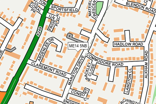 ME14 5NB map - OS OpenMap – Local (Ordnance Survey)