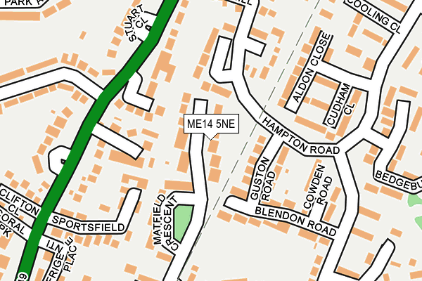 ME14 5NE map - OS OpenMap – Local (Ordnance Survey)